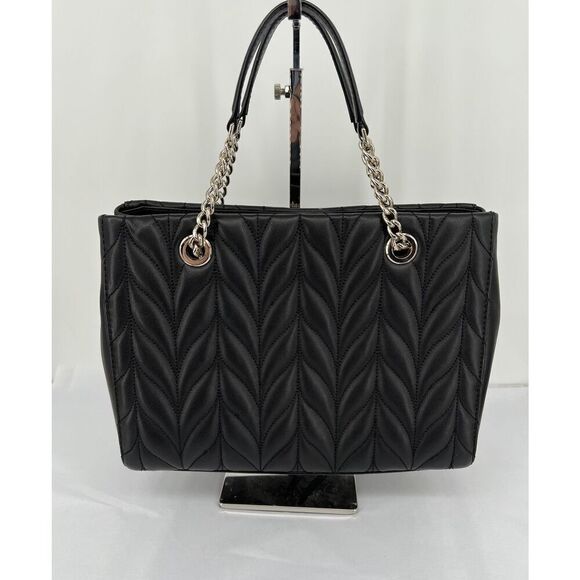 Kate Spade Briar Lane Quilted Meena Satchel Tote Handbag Black - Picture 5 of 13